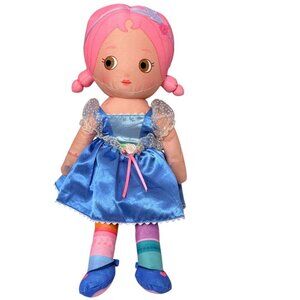 MOOSHKA Cloth Doll 15" Girl with Blue Satin Dress MGA Disney